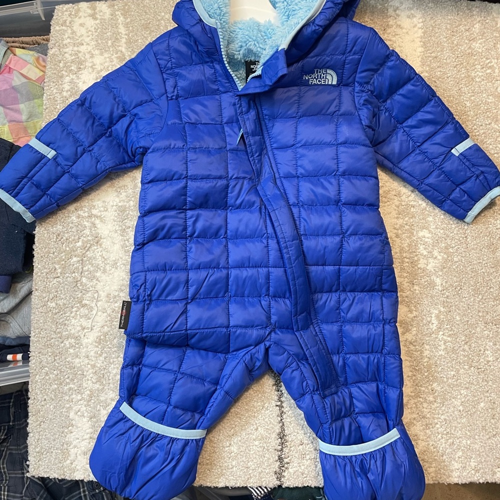 The‎ North Face Thermoball Blue Quilted Kids Footie